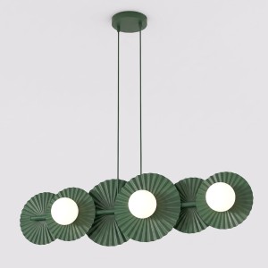 Lampa wisząca UMBRA 6 OLIVE GREEN – oliwkowa, 6 × G9