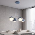 Lampa wisząca BOOM 4 DUSTY BLUE – błękitna, 4 × G9