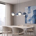 Lampa wisząca BOOM 4 DUSTY BLUE – błękitna, 4 × G9