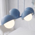 Lampa wisząca BOOM 4 DUSTY BLUE – błękitna, 4 × G9