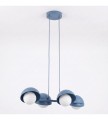 Lampa wisząca BOOM 4 DUSTY BLUE – błękitna, 4 × G9