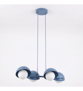 Lampa wisząca BOOM 4 DUSTY BLUE – błękitna, 4 × G9