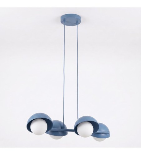 Lampa wisząca BOOM 4 DUSTY BLUE – błękitna, 4 × G9