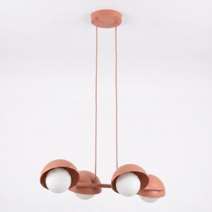 Lampa wisząca BOOM 4 CORAL – koralowa, 4 × G9