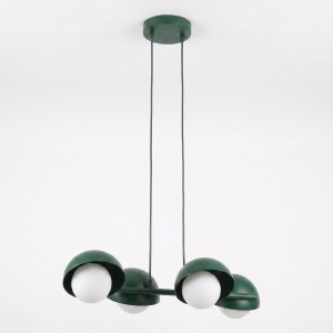 Lampa wisząca BOOM 4 OLIVE GREEN – oliwkowa, 4 × G9