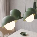 Lampa wisząca BOOM 4 OLIVE GREEN – oliwkowa, 4 × G9