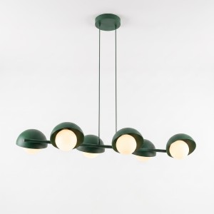 Lampa wisząca BOOM 6 DUSTY BLUE – błękitna, 6 × G9