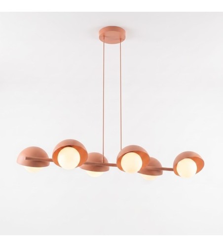 Lampa wisząca BOOM 6 CORAL – koralowa, 6 × G9