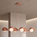 Lampa wisząca BOOM 6 CORAL – koralowa, 6 × G9