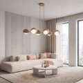 Lampa wisząca BOOM 6 CORAL – koralowa, 6 × G9