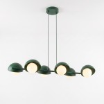 Lampa wisząca BOOM 6 OLIVE GREEN – oliwkowa, 6 × G9