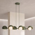 Lampa wisząca BOOM 6 OLIVE GREEN – oliwkowa, 6 × G9