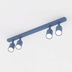 Lampa sufitowa FLASH 4 DUSTY BLUE – błękitna, 4 × GU10