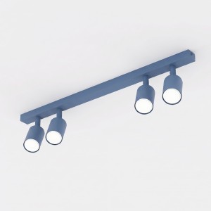 Lampa sufitowa FLASH 4 DUSTY BLUE – błękitna, 4 × GU10