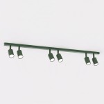 Lampa sufitowa FLASH 6 OLIVE GREEN – oliwkowa, 6 × GU10