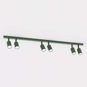 Lampa sufitowa FLASH 6 OLIVE GREEN – oliwkowa, 6 × GU10