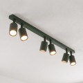 Lampa sufitowa FLASH 6 OLIVE GREEN – oliwkowa, 6 × GU10