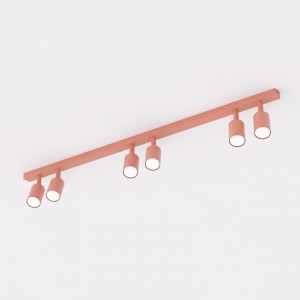 Lampa sufitowa FLASH 6 CORAL – koralowa, 6 × GU10