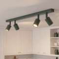 Lampa sufitowa FLASH 4 OLIVE GREEN – oliwkowa, 4 × GU10
