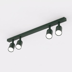 Lampa sufitowa FLASH 4 OLIVE GREEN – oliwkowa, 4 × GU10