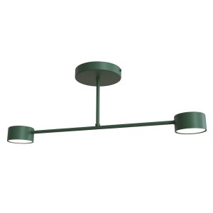 Lampa sufitowa HALO 2 OLIVE GREEN – oliwkowa, 2 × GX53