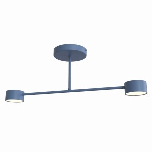 Lampa sufitowa HALO 2 DUSTY BLUE – przygaszony błękit, 2 × GX53