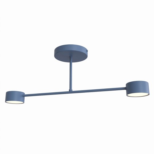 Lampa sufitowa HALO 2 DUSTY BLUE – przygaszony błękit, 2 × GX53