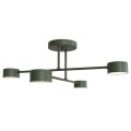 Lampa sufitowa HALO 4 OLIVE GREEN – oliwkowa, 4 × GX53