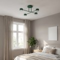 Lampa sufitowa HALO 4 OLIVE GREEN – oliwkowa, 4 × GX53