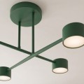 Lampa sufitowa HALO 4 OLIVE GREEN – oliwkowa, 4 × GX53
