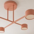 Lampa sufitowa HALO 4 CORAL – koralowa, 4 × GX53