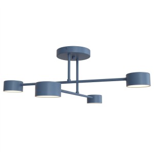 Lampa sufitowa HALO 4 DUSTY BLUE – przygaszony błękit, 4 × GX53