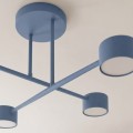 Lampa sufitowa HALO 4 DUSTY BLUE – przygaszony błękit, 4 × GX53