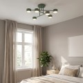 Lampa sufitowa HALO 6 OLIVE GREEN – oliwkowa, 6 × GX53