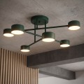 Lampa sufitowa HALO 6 OLIVE GREEN – oliwkowa, 6 × GX53