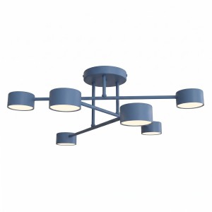 Lampa sufitowa HALO 6 DUSTY BLUE – przygaszony błękit, 6 × GX53