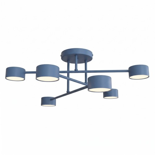 Lampa sufitowa HALO 6 DUSTY BLUE – przygaszony błękit, 6 × GX53