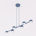 Lampa wisząca MEGARA 6 DUSTY BLUE – przygaszony błękit, 6 × GX53