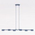 Lampa wisząca MEGARA 6 DUSTY BLUE – przygaszony błękit, 6 × GX53