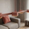 Lampa wisząca MEGARA 6 CORAL – koralowa, 6 × GX53
