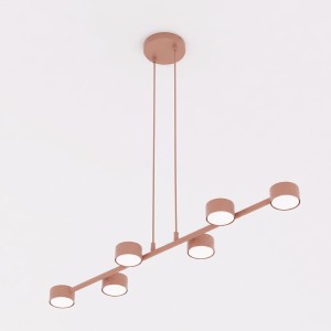 Lampa wisząca MEGARA 6 CORAL – koralowa, 6 × GX53