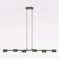 Lampa wisząca MEGARA 6 OLIVE GREEN – oliwkowa, 6 × GX53