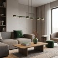 Lampa wisząca MEGARA 6 OLIVE GREEN – oliwkowa, 6 × GX53