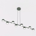 Lampa wisząca MEGARA 8 OLIVE GREEN – oliwkowa, 8 × GX53