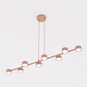 Lampa wisząca MEGARA 8 CORAL – koralowa, 8 × GX53