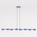 Lampa wisząca MEGARA 8 DUSTY BLUE – przygaszony błękit, 8 × GX53