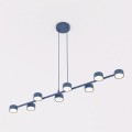 Lampa wisząca MEGARA 8 DUSTY BLUE – przygaszony błękit, 8 × GX53