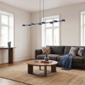 Lampa wisząca MEGARA 8 DUSTY BLUE – przygaszony błękit, 8 × GX53