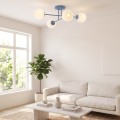 Lampa sufitowa ROMA 4 DUSTY BLUE OPAL – przygaszony błękit, 4 × E14