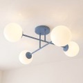 Lampa sufitowa ROMA 4 DUSTY BLUE OPAL – przygaszony błękit, 4 × E14